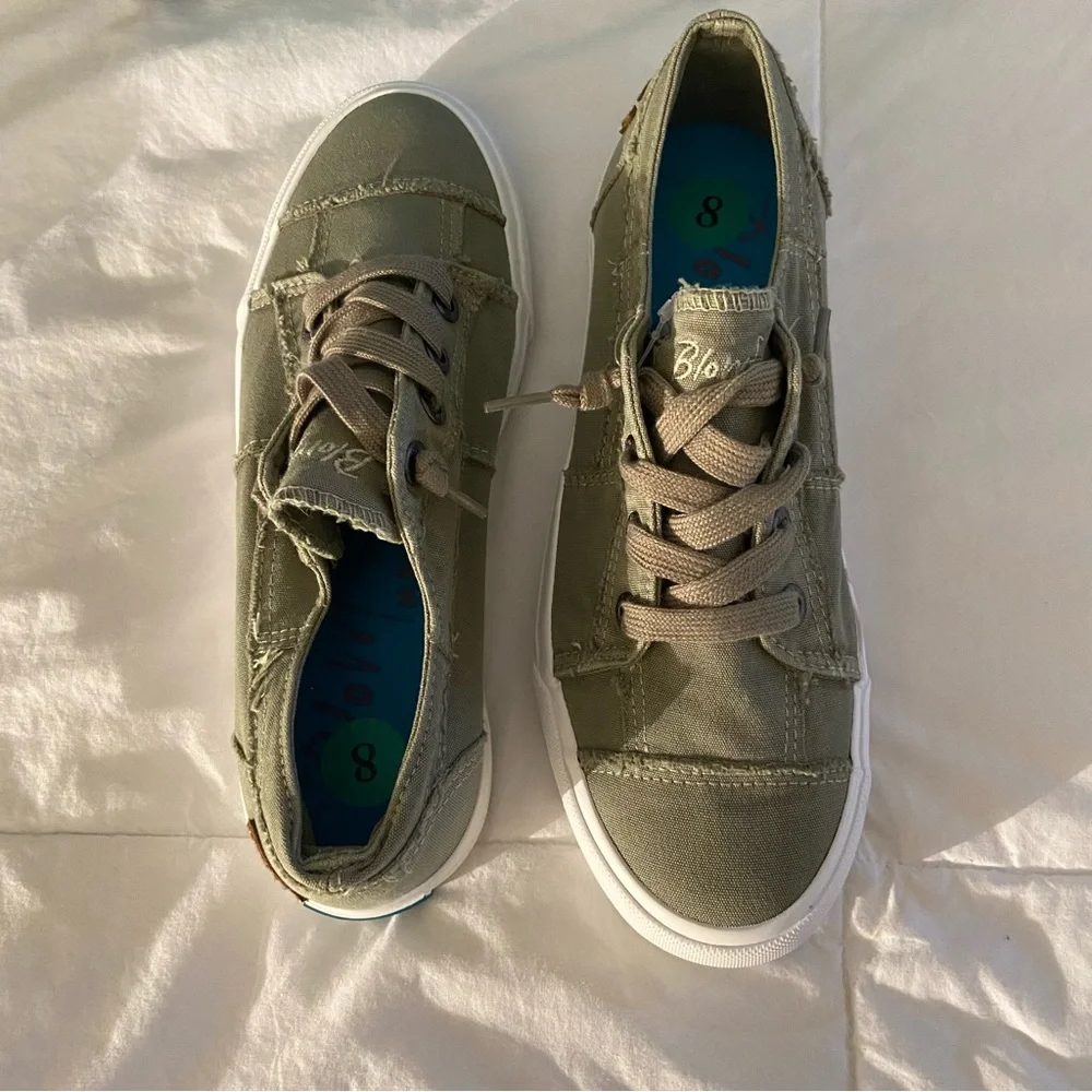 Blowfish Olive Canvas Sneakers - Picture 7 of 12